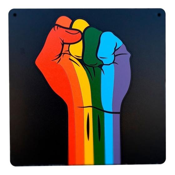 Imagem de Placa Em Alto Relevo Orgulho Gay, Lgbtq+, Pride Month. 89cm