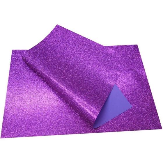 Imagem de Placa em eva com gliter 40x60cm roxo v.m.p. pct.c/05