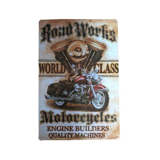 Imagem de Placa em Metal Vintage de Motos 30 cm x 20 cm Moto 1