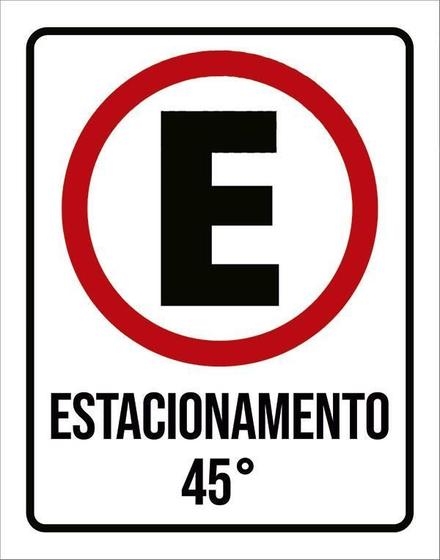 Imagem de Placa Estacionamento 45 Graus 27X35