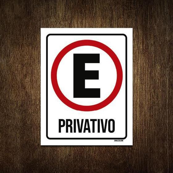 Imagem de Placa Estacionamento Privativo 36X46