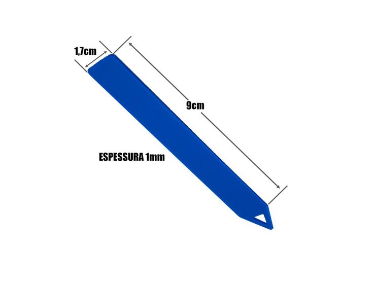 Imagem de Placa etiqueta para identificação de plantas mudas- Kit com 50 Unidades Azul