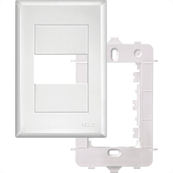 Imagem de Placa Fame Evidence 4X2 Branca (1Modulo) Com Suporte