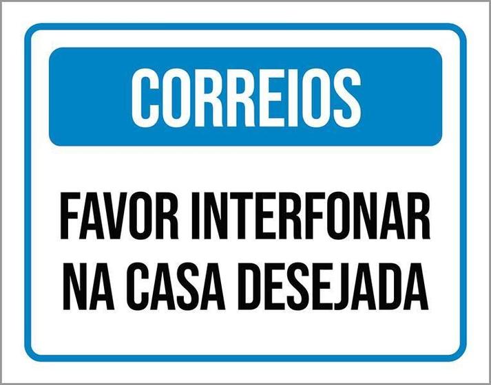 Imagem de Placa Favor Interfonar Casa Desejada 18X23