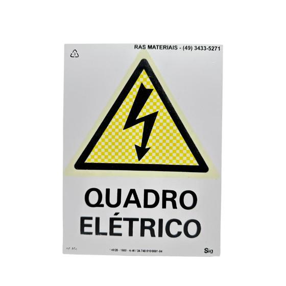 Imagem de Placa Fotoluminescente de Alerta Quadro Elétrico