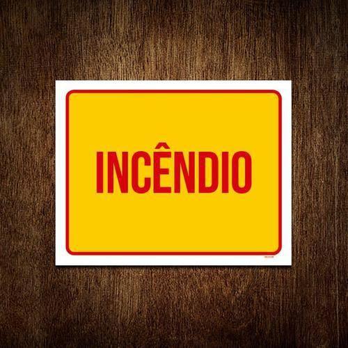 Imagem de Placa Indicativa Ambiente Incêndio 27X35