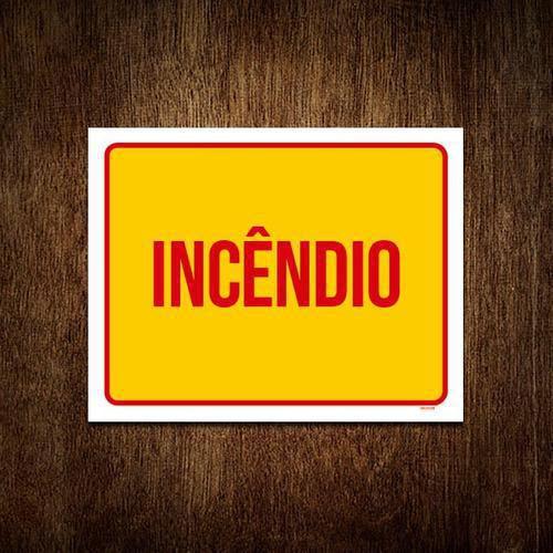 Imagem de Placa Indicativa Ambiente Incêndio 27X35