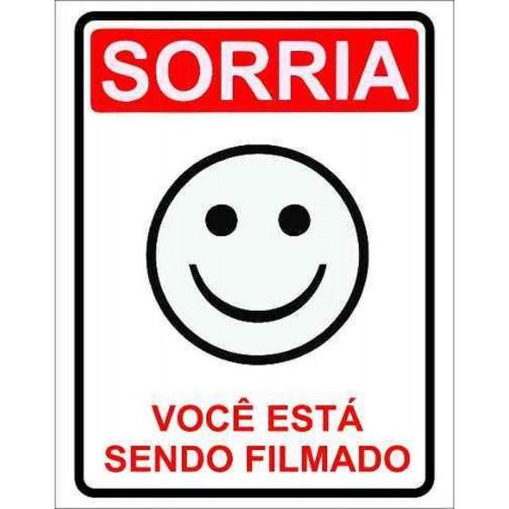 Imagem de Placa indicativa sorria 15x20cm pacific