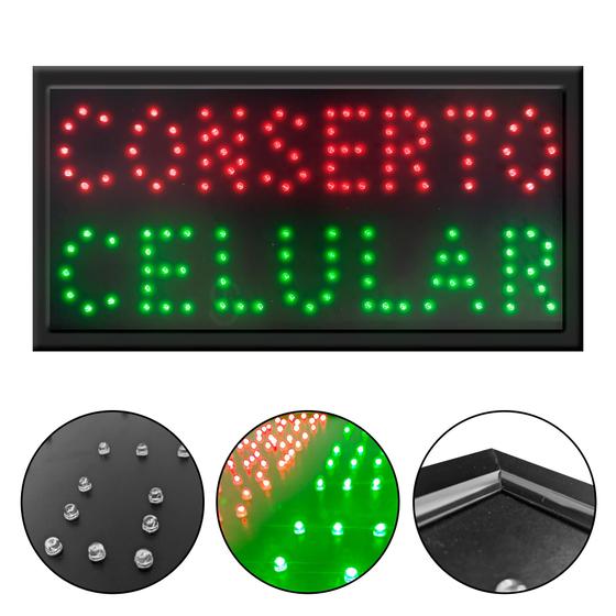 Imagem de Placa LED Painel Conserto Celular LE-4004 Letreiro com Fonte