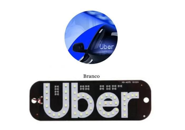 Imagem de Placa Led Para Carro Motoristas De Aplicativo Uber