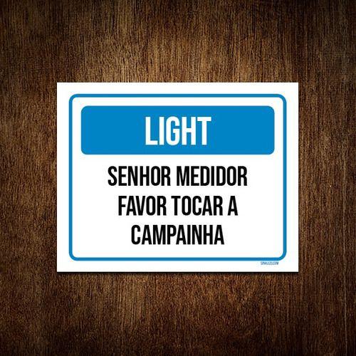 Imagem de Placa Light Senhor Medidor Tocar Campainha 36x46