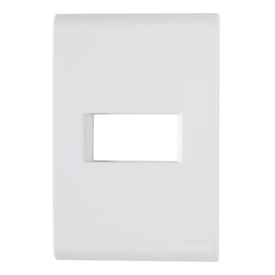 Imagem de Placa Liz Branca 4x2 1 Modulo Horizontal Tramontina