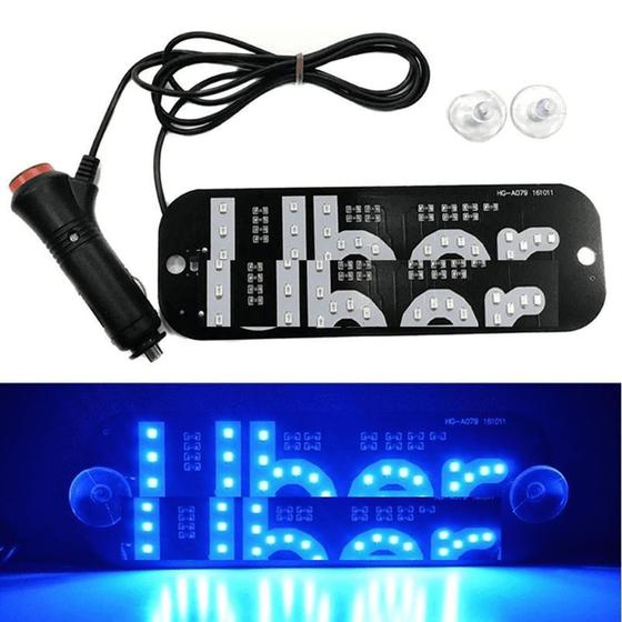 Imagem de Placa Luminosa LED Carro Motorista De Aplicativo APP JXS1101AZ