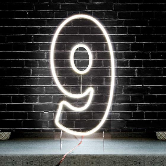 Imagem de Placa Luminoso Número Neon De Led - 50cm - Branco Frio