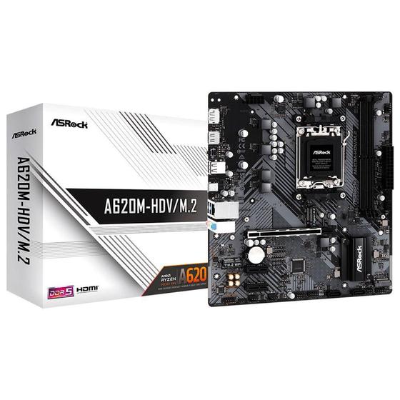 Imagem de Placa Mae AMD AM5 A620 M.2  2xDdr5 Hdmi/DisplayPort A620M-HDV/M.2 Asrock