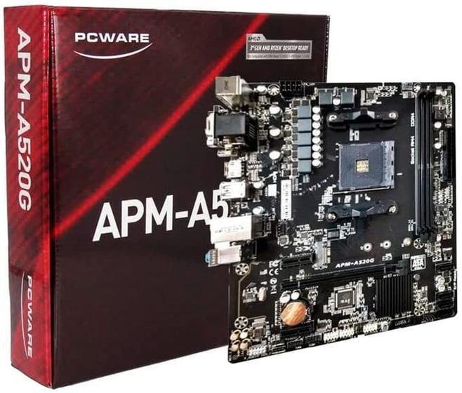 Placa Mãe AMD PCWARE A520G AM4 Ddr4 Hdmi/Video/Usb3.0 Menor preço em Placa Mãe AMD PCWARE A520G AM4 Ddr4 Hdmi/Video/Usb3.0