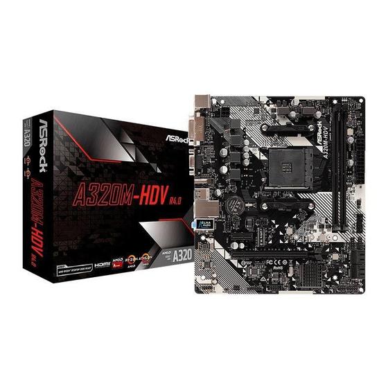 Imagem de Placa Mae ASRock A320M-HDV R4.0 DDR4 Socket AM4 Chipset AMD A320
