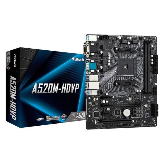 Placa-Mãe ASRock A520M-HDVP Menor preço em Placa-Mãe ASRock A520M-HDVP