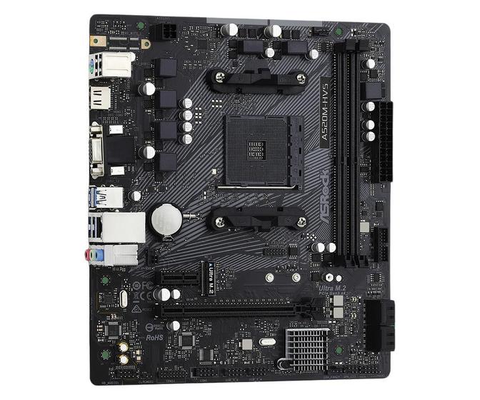 Imagem de Placa Mãe Asrock A520M-Hvs Amd Am4 Matx Ddr4 - 90-Mxbe60