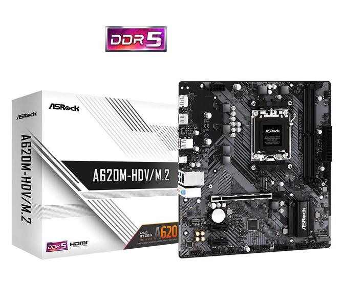 Imagem de Placa Mãe Asrock A620M-Hdv M.2 Ddr5 Socket Am5 Micro Atx
