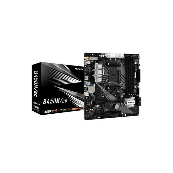 Placa Mãe Asrock B450 Soquete Am4 B450M Ac R2.0 Placa Mãe Magazine