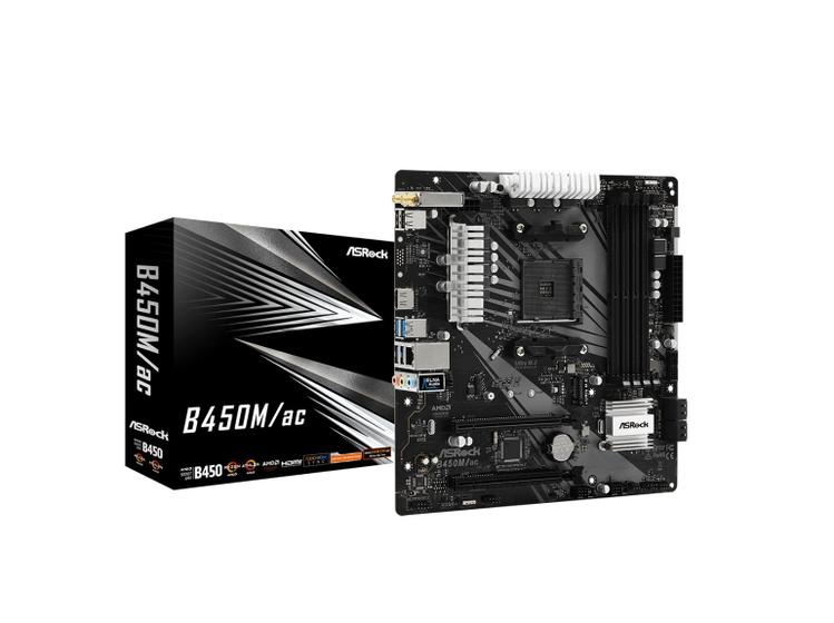 Imagem de Placa Mãe ASRock B450M AC Compatível Soquete AMD AM4 Ryzen