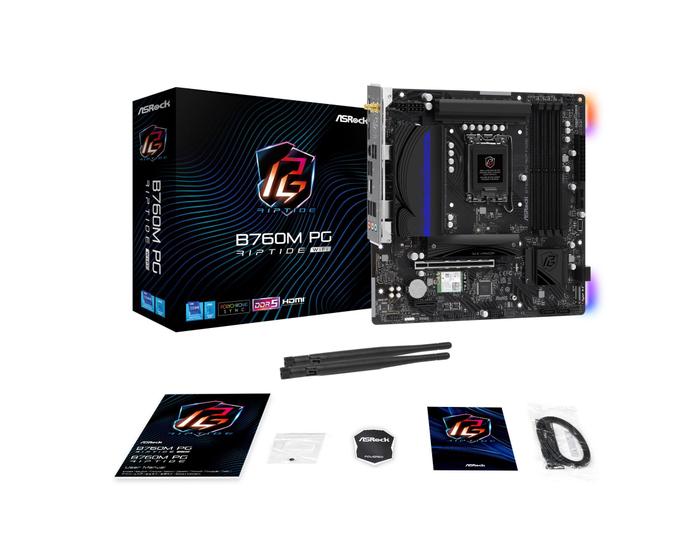 Imagem de Placa-mãe ASRock B760M PG Riptide WiFi para Intel Core