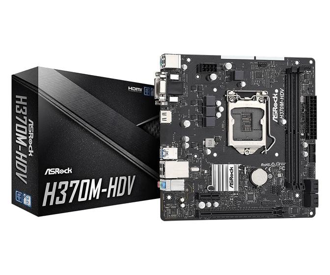 Imagem de Placa-Mãe ASRock H370M-HDV - LGA1151, Intel H370, DDR4