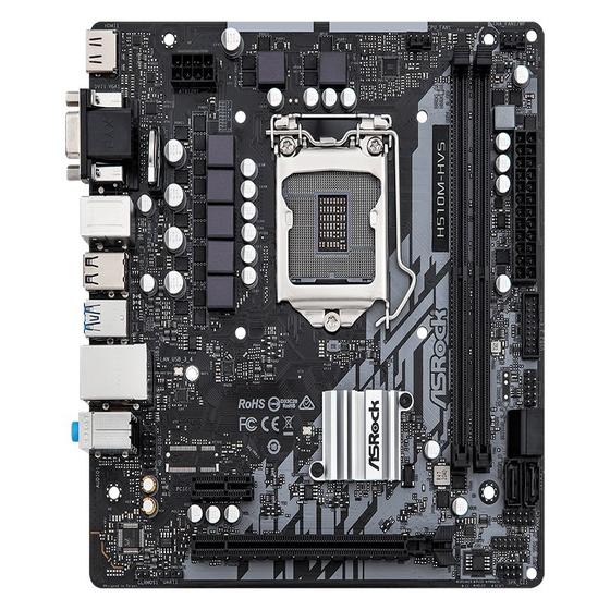 Imagem de Placa Mae ASRock H510M-HVS R2.0, DDR4, Socket LGA1200, M-ATX, Chipset Intel H510, H510M-HVS-R2.0