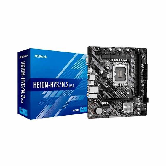 Imagem de Placa Mãe Asrock H610m-hvs/m.2 R2.0, Chipset H610, Intel Lga 1700, Matx, Ddr4, 90-mxbjj0-a0bay1z