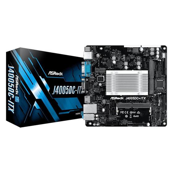 Imagem de Placa-Mãe AsRock, Intel Dual-Core J4005 - J4005DC-ITX