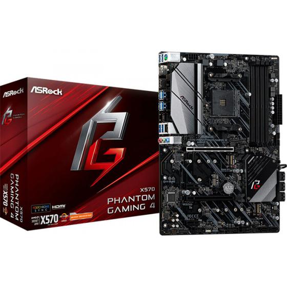 Placa Mãe ASRock X570 Phantom Gaming 4, Chipset X570, AMD AM4, ATX, DDR4, 90-MXBAU0-A0UAYZ Menor preço em Placa Mãe ASRock X570 Phantom Gaming 4, Chipset X570, AMD AM4, ATX, DDR4, 90-MXBAU0-A0UAYZ