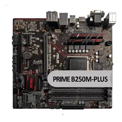 Imagem de Placa Mae Asus Prime B250m Plus Ddr4 64gb Core I3 i5 I7 DDr4 Lga1151 Gamer Ssd m.2