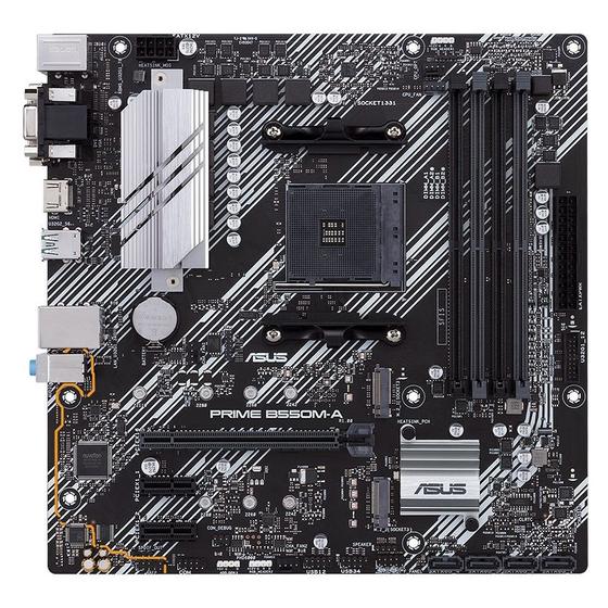 Placa Mãe Asus Prime B550M-A, AMD AM4, mATX, DDR4 Menor preço em Placa Mãe Asus Prime B550M-A, AMD AM4, mATX, DDR4