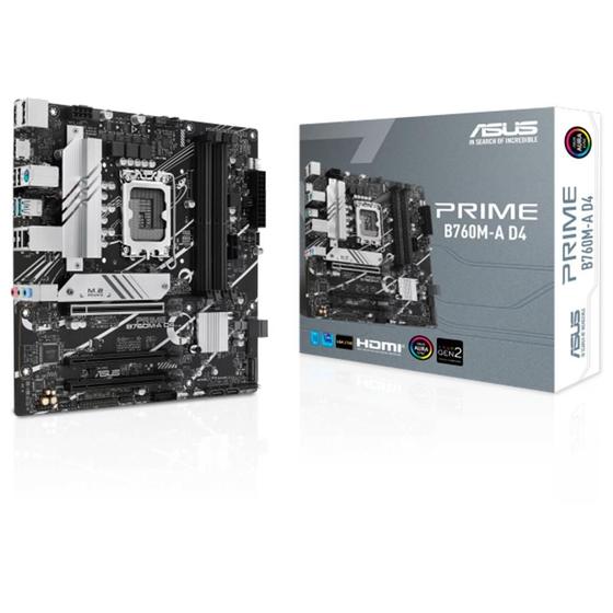 Imagem de Placa-Mãe ASUS Prime B760M-A, Intel LGA 1700, D4, mATX, DDR4, Preto - 90MB1D00-M0EAY0