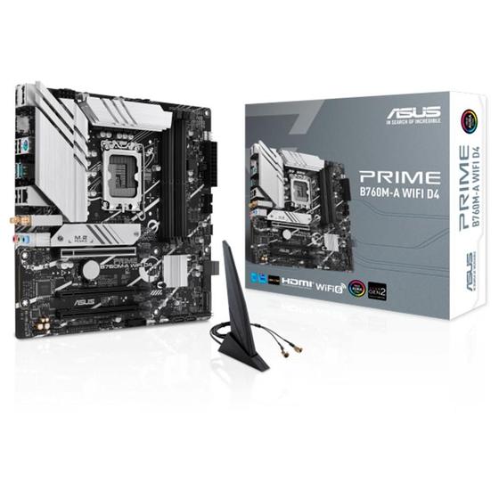 Imagem de Placa-Mãe ASUS Prime B760M-A Wi-Fi, Intel LGA 1700, mATX, D4,DDR4, Wi-Fi, Preto - 90MB1CX0-M0EAY0