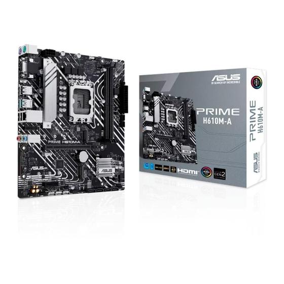 Imagem de Placa-Mãe ASUS Prime H610M-A, Intel, M-ATX, DDR5, Preto - 90MB1G20-M0EAY0