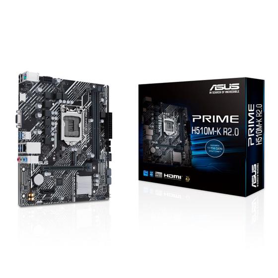 Imagem de Placa Mãe Asus Prime para Intel LGA 1200 H510M-K R2.0 2xDDR4 mATX