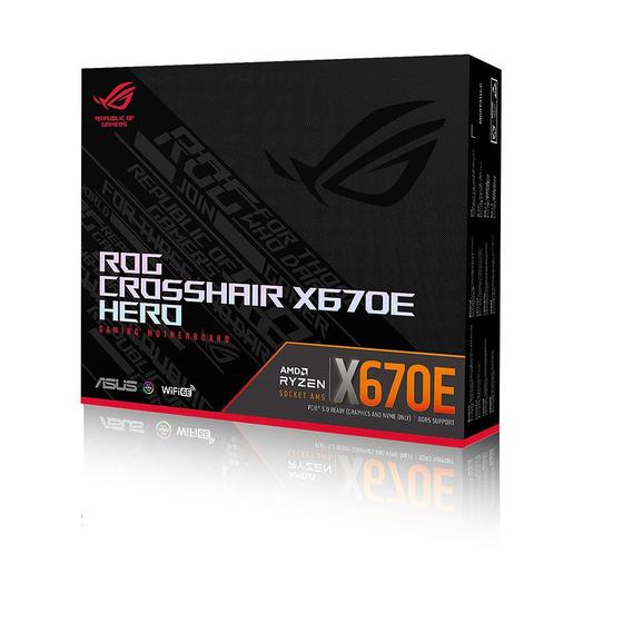Imagem de Placa Mãe Asus ROG Crosshair X670E Hero Wi-Fi AM5 ATX DDR5 M.2 USB4 - 90MB1BC0-M0EAY0