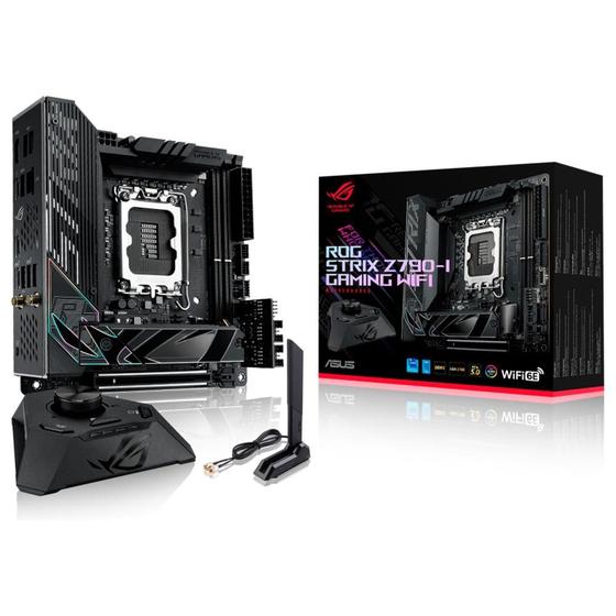 Imagem de Placa Mãe Asus ROG Strix Z790-I Gaming Wi-Fi, Intel LGA1700 Z790, ITX, DDR5 - 90MB1CM0-M0EAY0