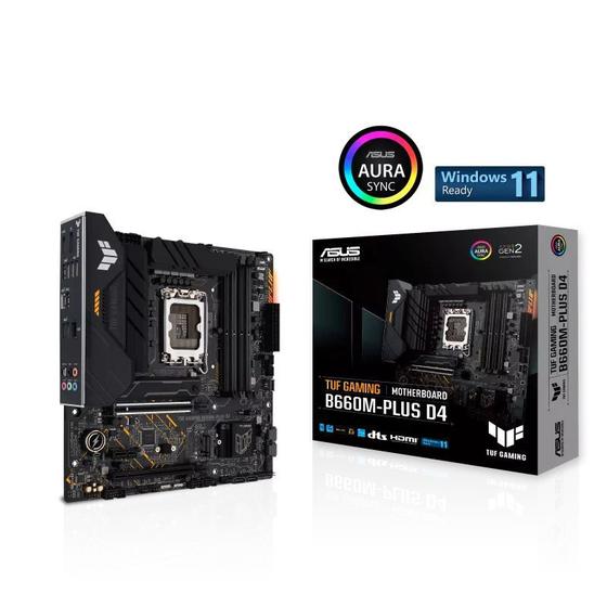 Placa Mãe ASUS TUF B660M-Plus D4, DDR4, Micro-ATX, LGA1700 Menor preço em Placa Mãe ASUS TUF B660M-Plus D4, DDR4, Micro-ATX, LGA1700