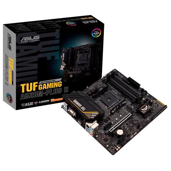 Placa Mãe Asus TUF GAMING A520M-PLUS II, AMD AM4, mATX, DDR4 é boa?