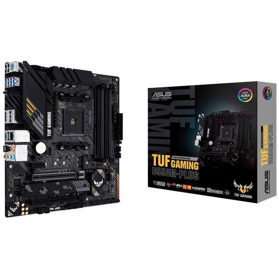 Placa Mae Asus TUF Gaming B550M-PLUS mATX DDR4 AM4 HDMI Menor preço em Placa Mae Asus TUF Gaming B550M-PLUS mATX DDR4 AM4 HDMI