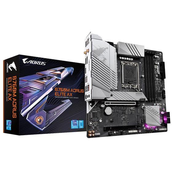 Imagem de Placa Mãe B760M Aorus Elite Ax Ddr5 Wi-Fi M.2 Intel Lga 1700