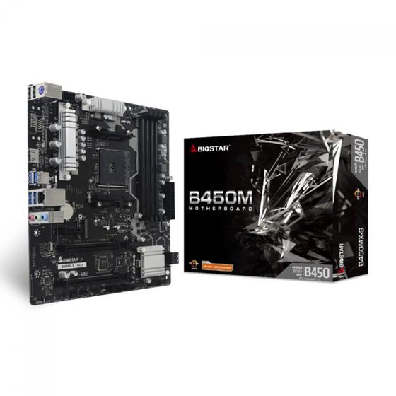 Imagem de Placa Mãe Biostar B450MX-S Chipset B450 AMD AM4 mATX DDR4 VR 6.0 - B450MX-S