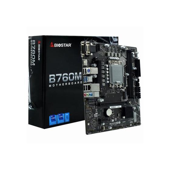 Placa Mãe Biostar B760Mx2 E Socket Lga 1700 Vga Ddr5 Menor preço em Placa Mãe Biostar B760Mx2 E Socket Lga 1700 Vga Ddr5