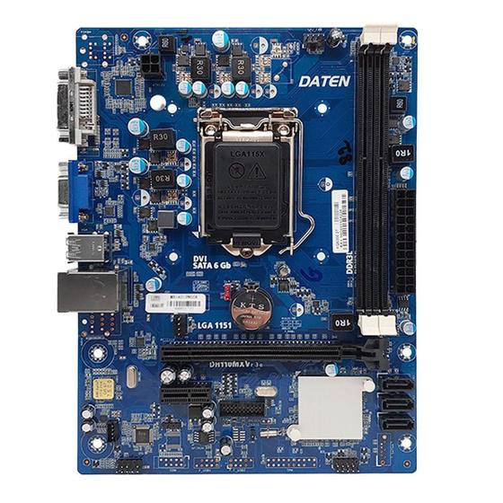 Imagem de Placa Mãe Daten H110M, Oem, Intel 6 E 7º Geração, Ddr3, Vga,