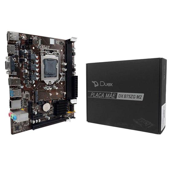 Imagem de Placa Mãe Duex DX B75ZG M2, Intel 2ª/3ª Geração, DDR3, Socket LGA1155