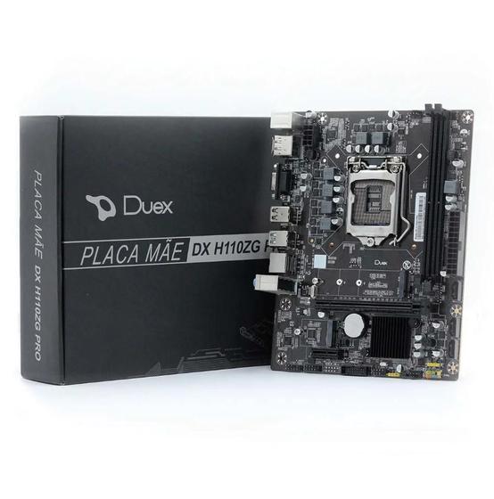 Imagem de Placa Mãe Duex DX H110ZG Box para Intel LGA 1155 Memória DDR3 Som Video e Rede