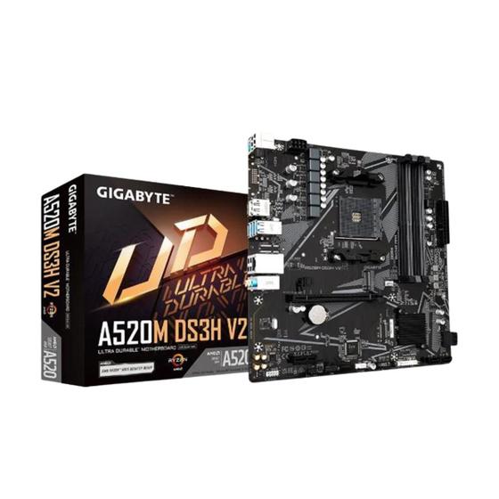 Placa Mãe Gigabyte A520M DS3H V2 AMD Micro ATX DDR4 A520M DS3H